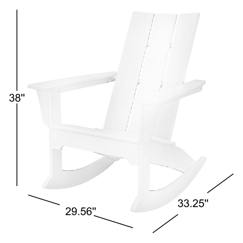 POLYWOOD Modern Adirondack Rocker, Lime