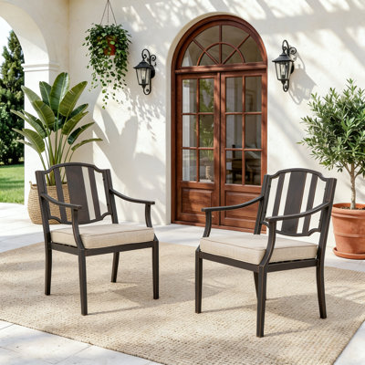 Patio Aluminum Dining Chairs With Sunbrella® Cushions