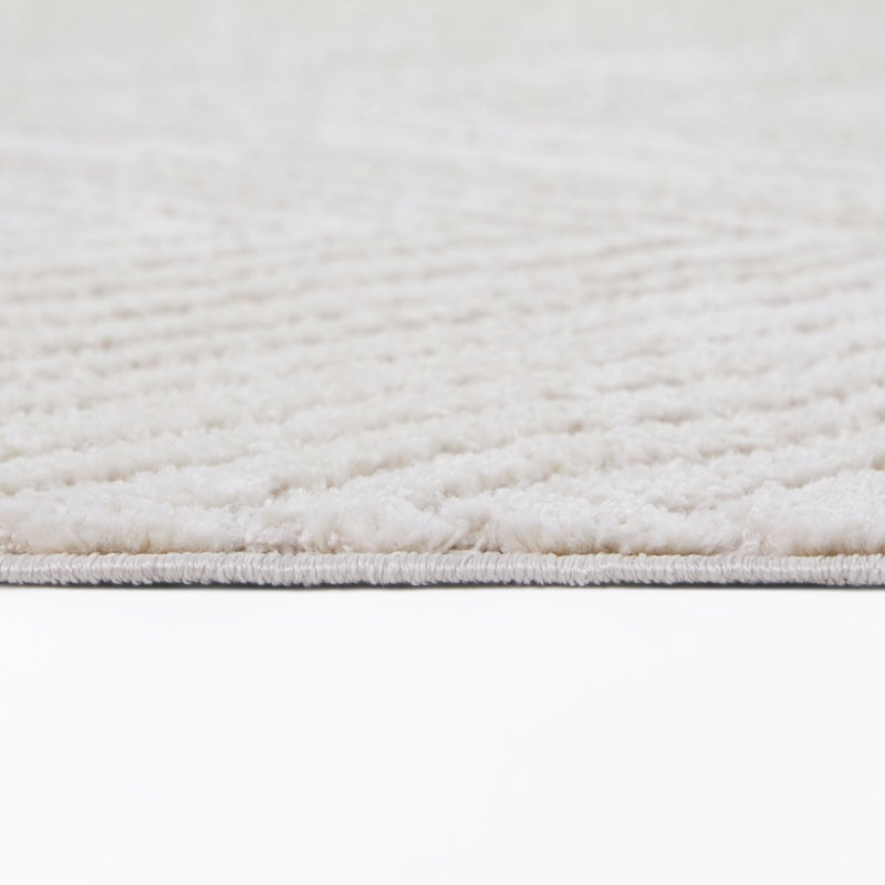 Tapis crème texturé intérieur / extérieur Jacobson, Rectangle 7 pi 10 po x 10 pi