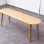 Banc en bois de chêne massif pour l'intérieur de la maison - Demi-rond, solide, polyvalent, décor naturel, ajoute du style