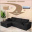 Canapé modulaire modulaire avec coussin, canapé modulaire Cloud avec méridienne, canapé modulaire moderne en L avec assise profonde, canapé rembourré pour le salon et la chambre à coucher-276900571