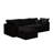 108.2" W 4 - Piece L Shape Upholstered Sectional Sofa Oversized 4-Seater Modular Sofa With Ottomans    -1728986409-1729868401