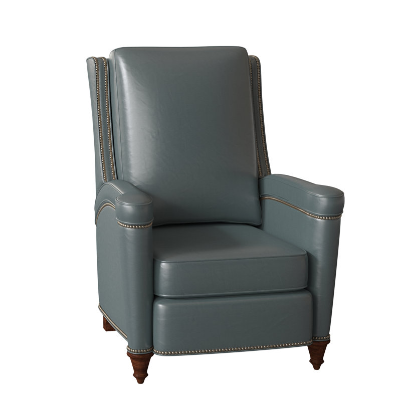 Mayes Recliner, Mahogany, Gunmetal, Anilina Hunter Genuine Leather