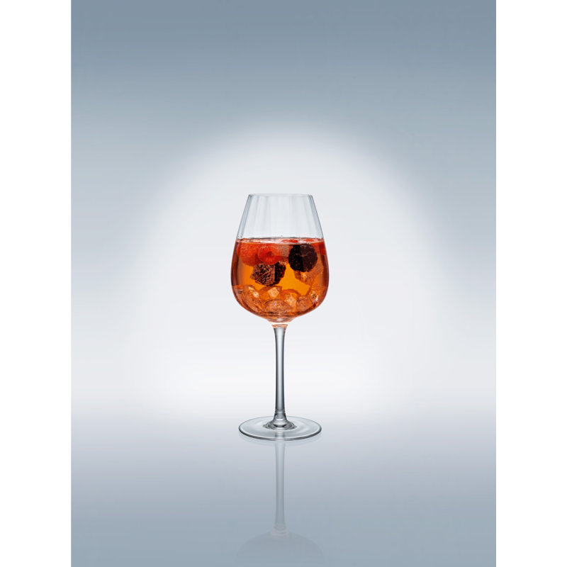 Villeroy & Boch Rose Garden Collection White Wine Goblet, Set of 4, 4.25 oz, Crystal Glass