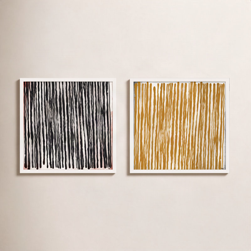 Waterfall by Marco Marella - 2 Piece Single Picture Frame Print Set, White Paper Framed, 16" H x 16" W