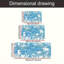 Blue White Ocean Kitchen Mat 3 Pc Set for Kitchen & Bathroom
