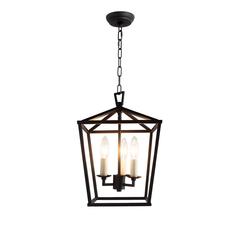 Procter 3 - Light Dimmable Lantern Geometric Chandelier