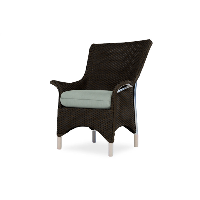 Mandalay Outdoor Dining Armchair, Demo Stone, Mink