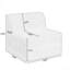 Canapé modulaire en forme de L, canapé modulaire en velours côtelé de style minimaliste moderne-690767008