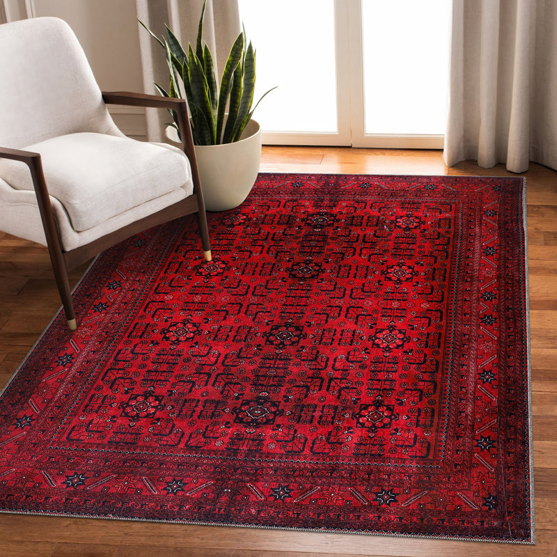 Geometric Cotton and Chenille Flatweave Area Rug, 60 x 100 cm