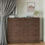 Grande commode en bois cannelée avec 5 tiroirs, armoire de rangement moderne de 31,5 po-328509173