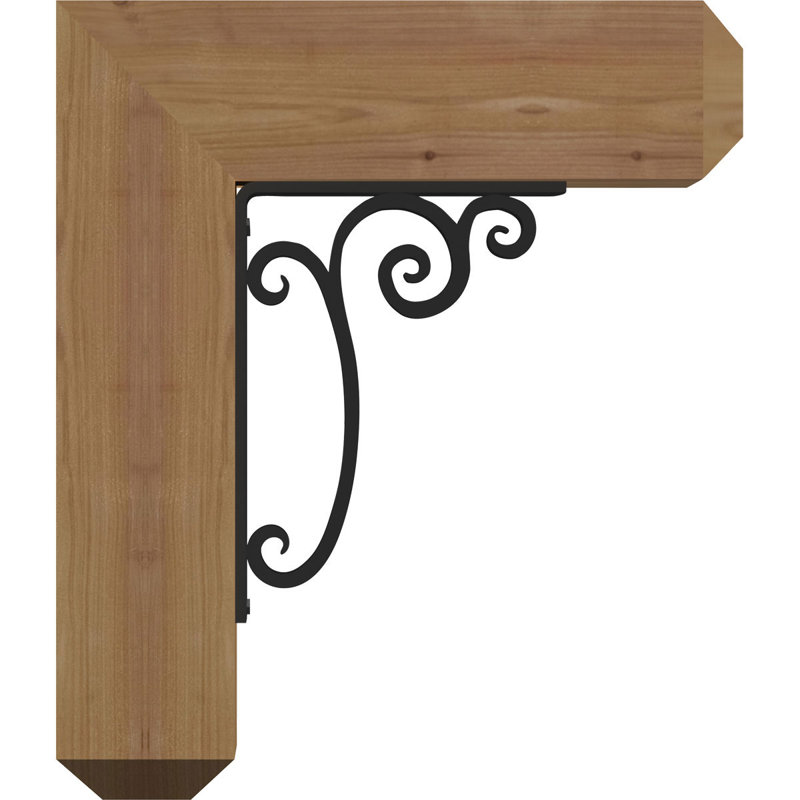 Support triple Ironcrest de 4 po Avery, H 18 po x P 15 1/2 po, Cèdre rouge de l'Ouest l 3 1/2 po x T 4 po (lisse