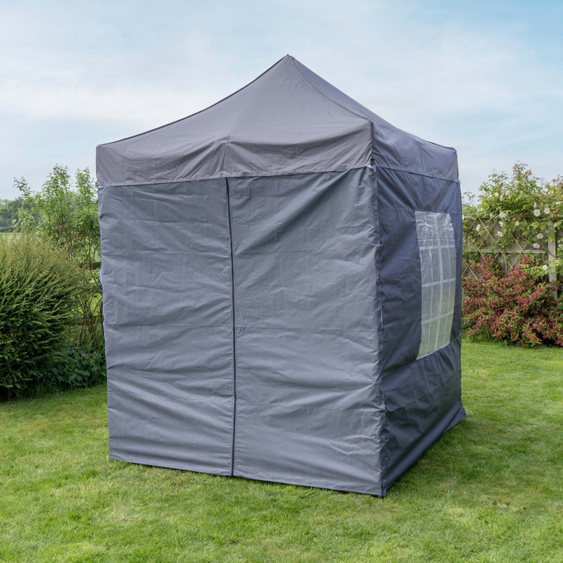 Caeden 2m x 2m Steel Pop-Up Gazebo, Dark Grey