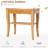 Long Bamboo Shower Bench Seat, 20" Wooden Spa Shower Stool with Underneath Storage Shelf Shoe