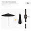 Brionie 268cm Lighted Tilt Beach,Traditional,Balcony Parasol-1926739740