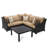 Fionnula 4 Piece Sectional Seating Group With Sunbrella Cushion Covers-42121716