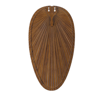 Islander DC 22 inch Indoor/Outdoor Ceiling Fan Narrow Oval Palm-Inspired Blade Set of 5 - Koa