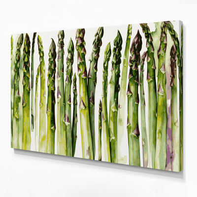 Art végétal sur toile vert légumes asperge