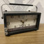 Modern Black Metal Quartz Desk Clock | Analog Tabletop Timepiece with Crystal Face for Living Room, Bedroom, or Office