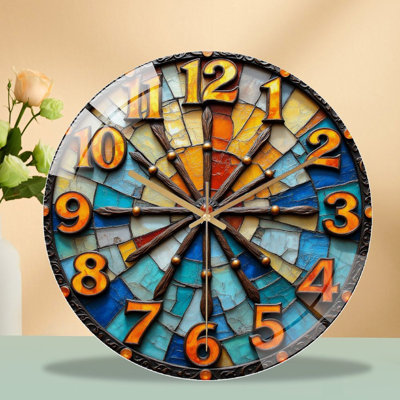 Magnifique horloge murale 12 po