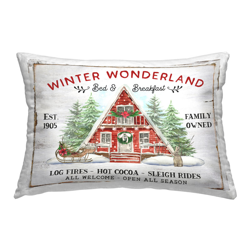 Coussin Wonderland Christmas Cabin