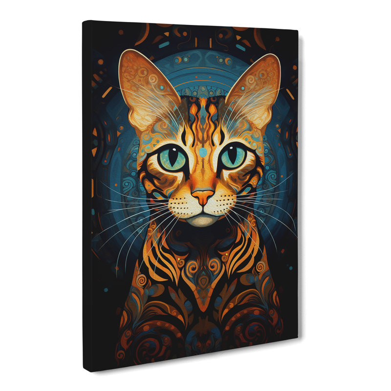 Bengal Cat Symbolism - Wrapped Canvas, 50cm H x 35cm W x 3cm D