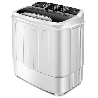 Gymax 13 Cubic Feet cu. ft. High Efficiency Portable Washer & Dryer Combo in White