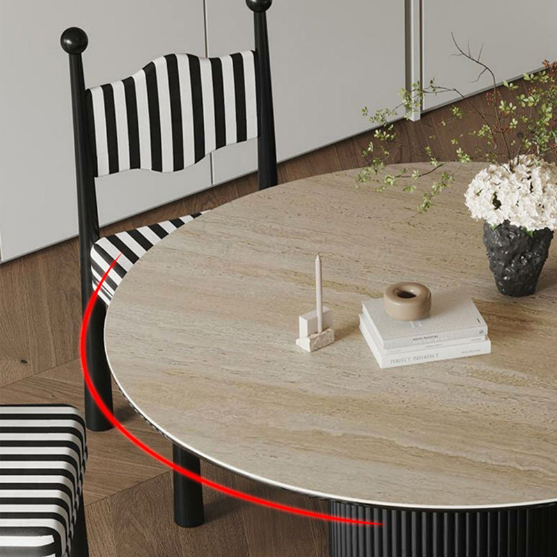 Ensemble de chaises de table rondes rétro françaises