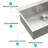 33 Inch Drop In Sink - 33 X 19 X 9 Inch Kitchen Sink Drop In Topmount Single Bowl Sink 16 Gauge Stainless Steel Kitchen Sink Basin