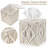 Paper Rope Bathroom Baskets & Tissue Holder Set in White