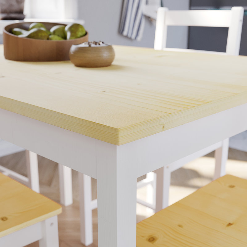 Orrstown 4 - Person Pine Solid Wood Dining Set, Pine