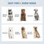 Mangeoire hygiénique pour chien - Bols et armoire surélevés en acier inoxydable, grand rangement brun à 2 tiroirs,