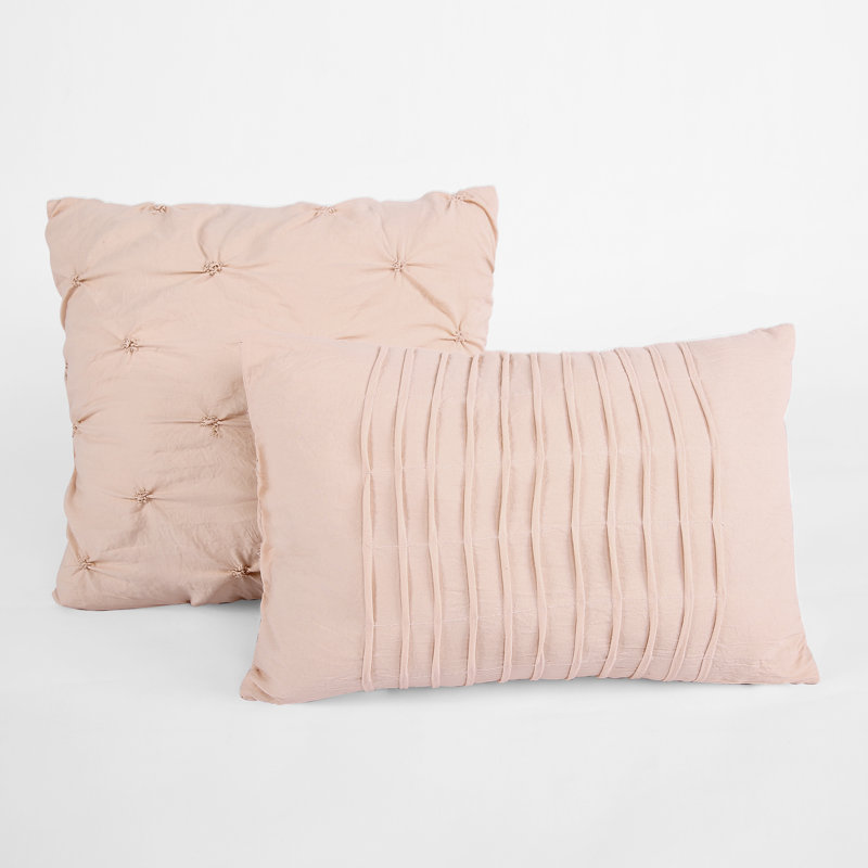 Blush King Reversible Microfiber Comforter Set