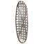 Décoration murale 12,5 po x 3 po x 37,5 po avec grille, touche rétro, 100% fer, argent intrigant 12,4 x 3,1 x 37,4