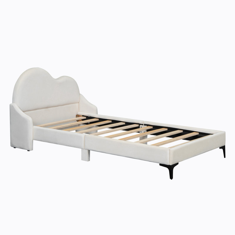 Barnham Upholstered Platform Bed, Beige