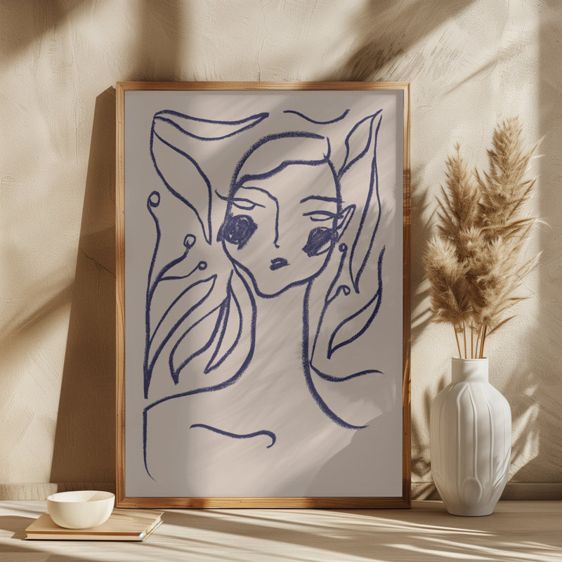 Gaia, 81.28cm H x 121.92cm W, Blue