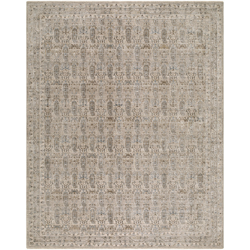 Moroccan Area Rug, Grey/Taupe/Brown, Rectangle 200 x 290 cm