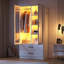 2 Doors Armoire Wardrobe With 2 Drawers And Human Sensory Module-859460044
