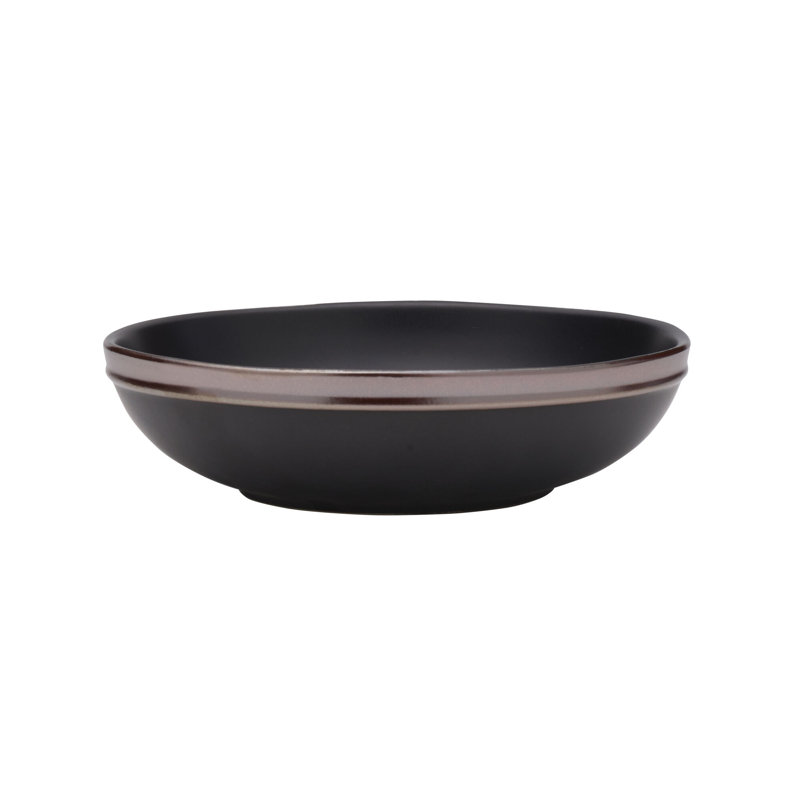 Miller 12-Piece Stoneware Dinnerware Set, Service for 4, Black
