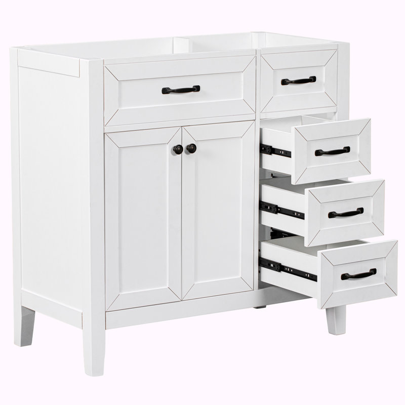 35,5 base de meuble-lavabo simple seulement, Blanc