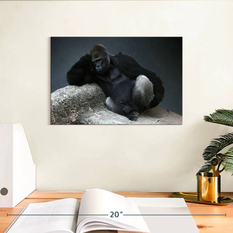 Brampt Daydreaming Gorilla, 8" H x 12" W