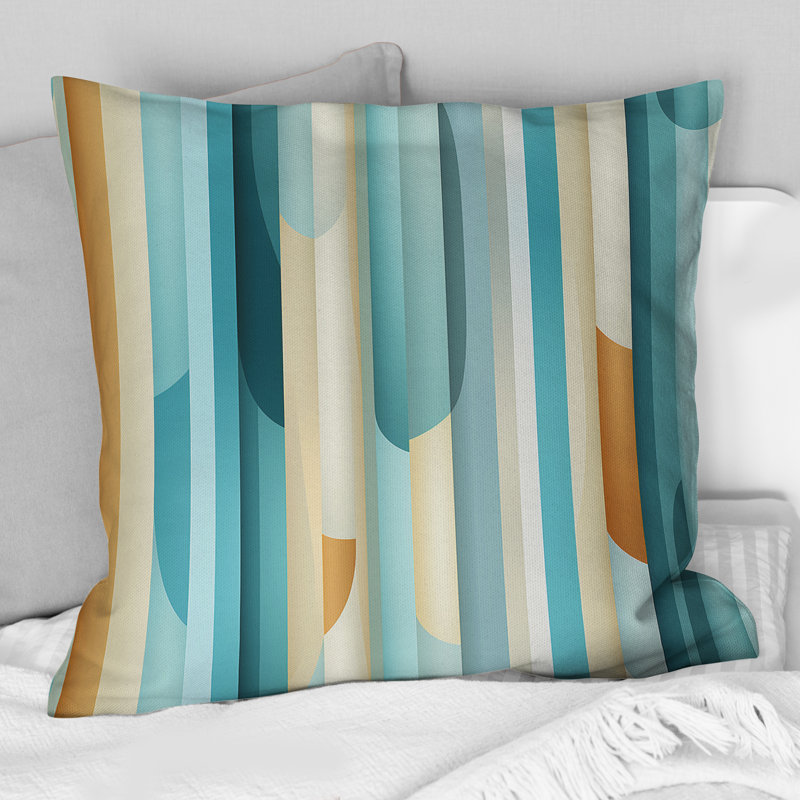 Striped Throw Pillow, 18"H x 18"W
