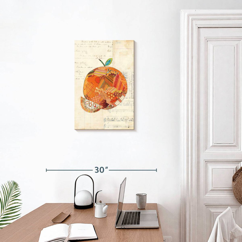 Yarlin Orange Patterns, 24" H x 16" W