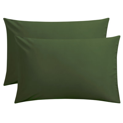 2 Pack Microfiber Pillow Cases with Envelope Closure, Wrinkle & Stain Resistant Breathable Pillowcases