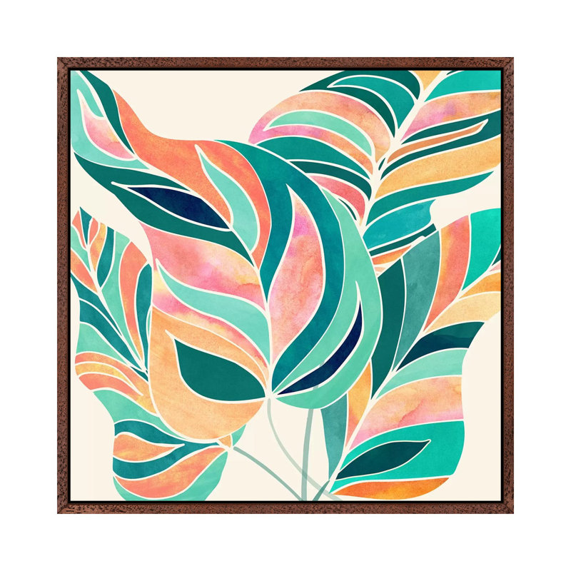 Rise Up - Print on Canvas, Classic Brown Wood Floater Framed, 66.04cm H x 66.04cm W x 3.81cm D