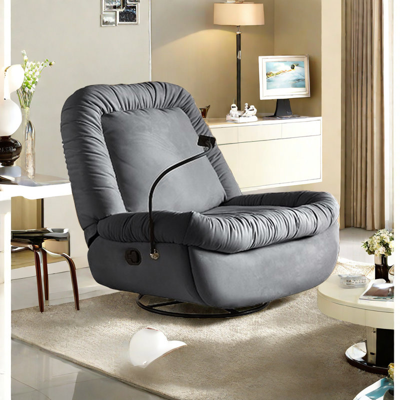 Adjustable Recliner with Phone Holder, Gray