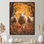 «Sindelar Autumn Wanderers Sheep Portrait II - Sheep», reproduction sur toile encadrée
