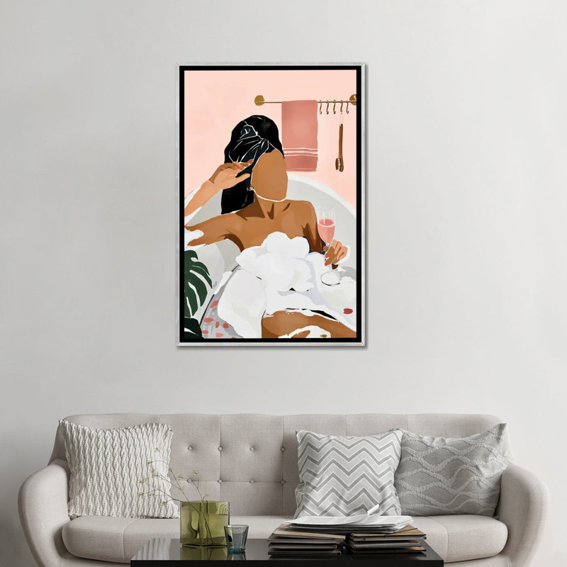 " Unwind " by Bria Nicole, Silver Frame, No Mat, 48" H x 32" W x 1.5" D