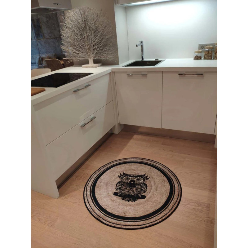 Tapis rond rond avec envers antidérapant Toscana, Rond 2 pi 11 po