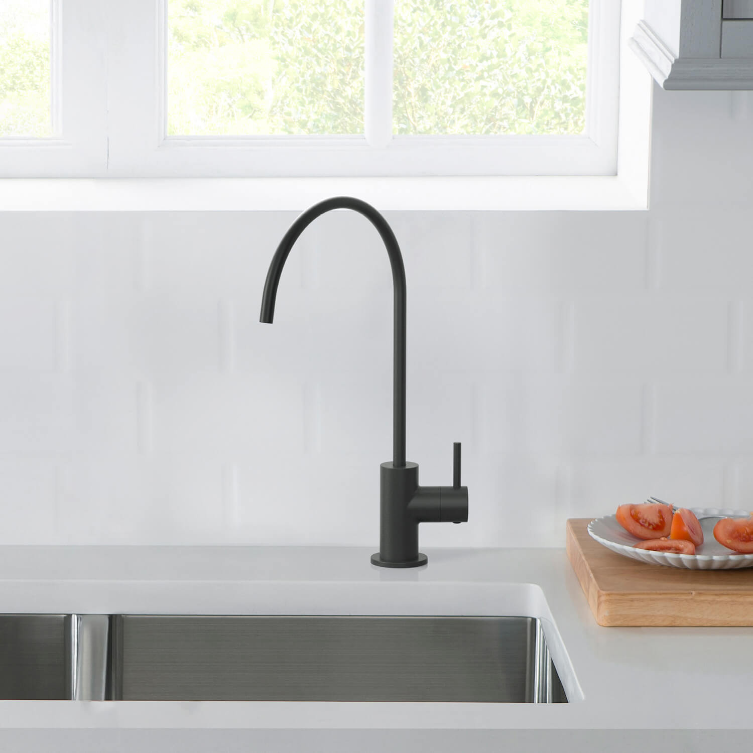 Circular Cold Water Dispenser, Matte Black